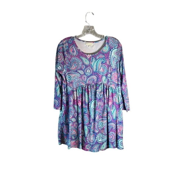 SIMPLY Southern Colorful Paisley Size 12 Women’s Tunic Top or Dress Size Medium - Picture 3 of 10